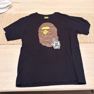 Bape Black and Brown Graphic T-Shirt